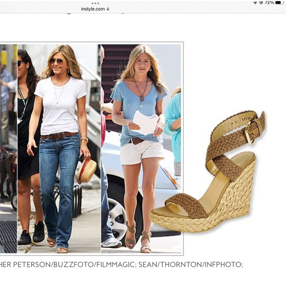 Stuart Weitzman Alex Swamp Crochet wedge heels size 9.5